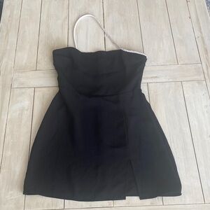 Amanda Uprichard Black Cocktail Dress Rhinestones Size Small
